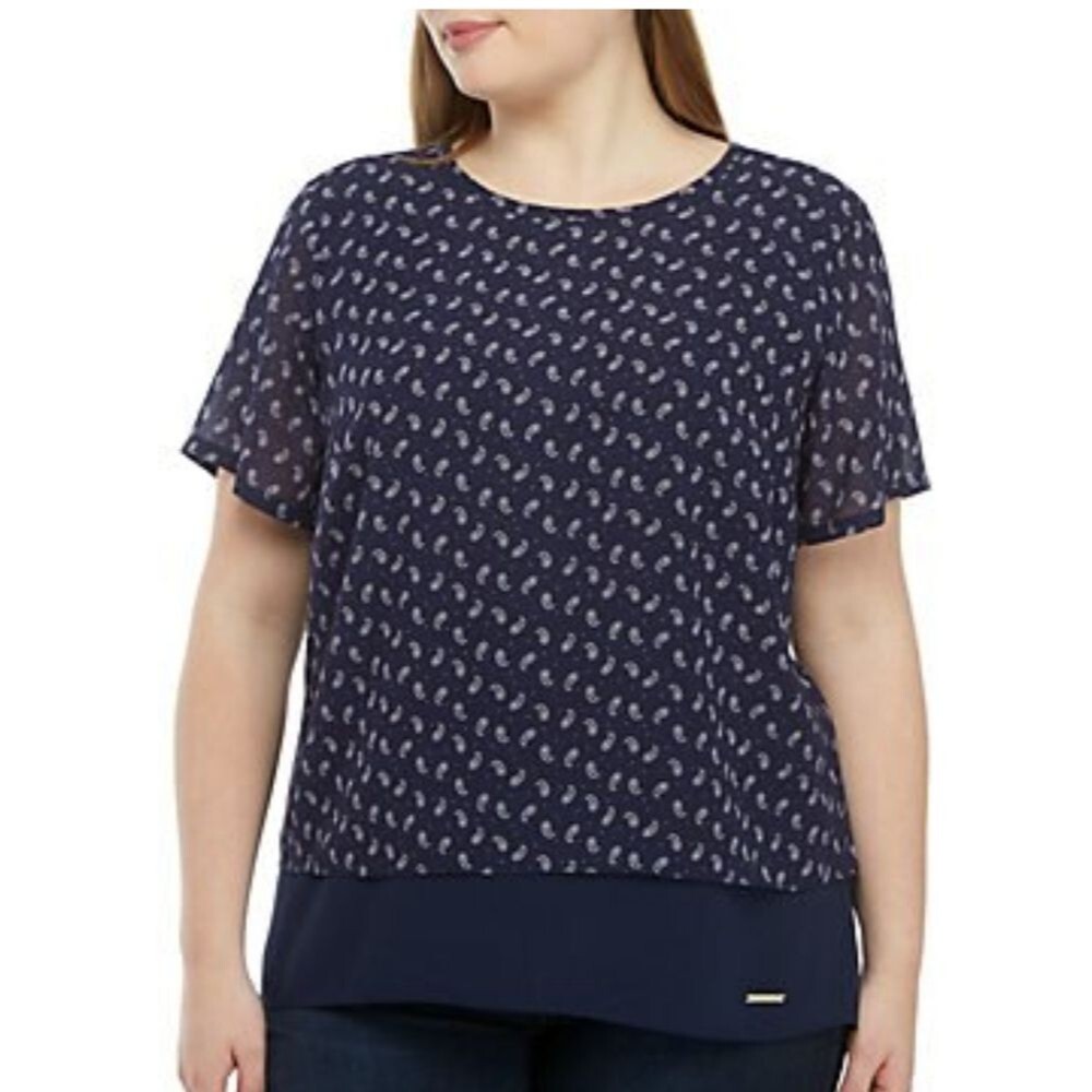 Michael Michael Kors Paisley Print Split Back Top